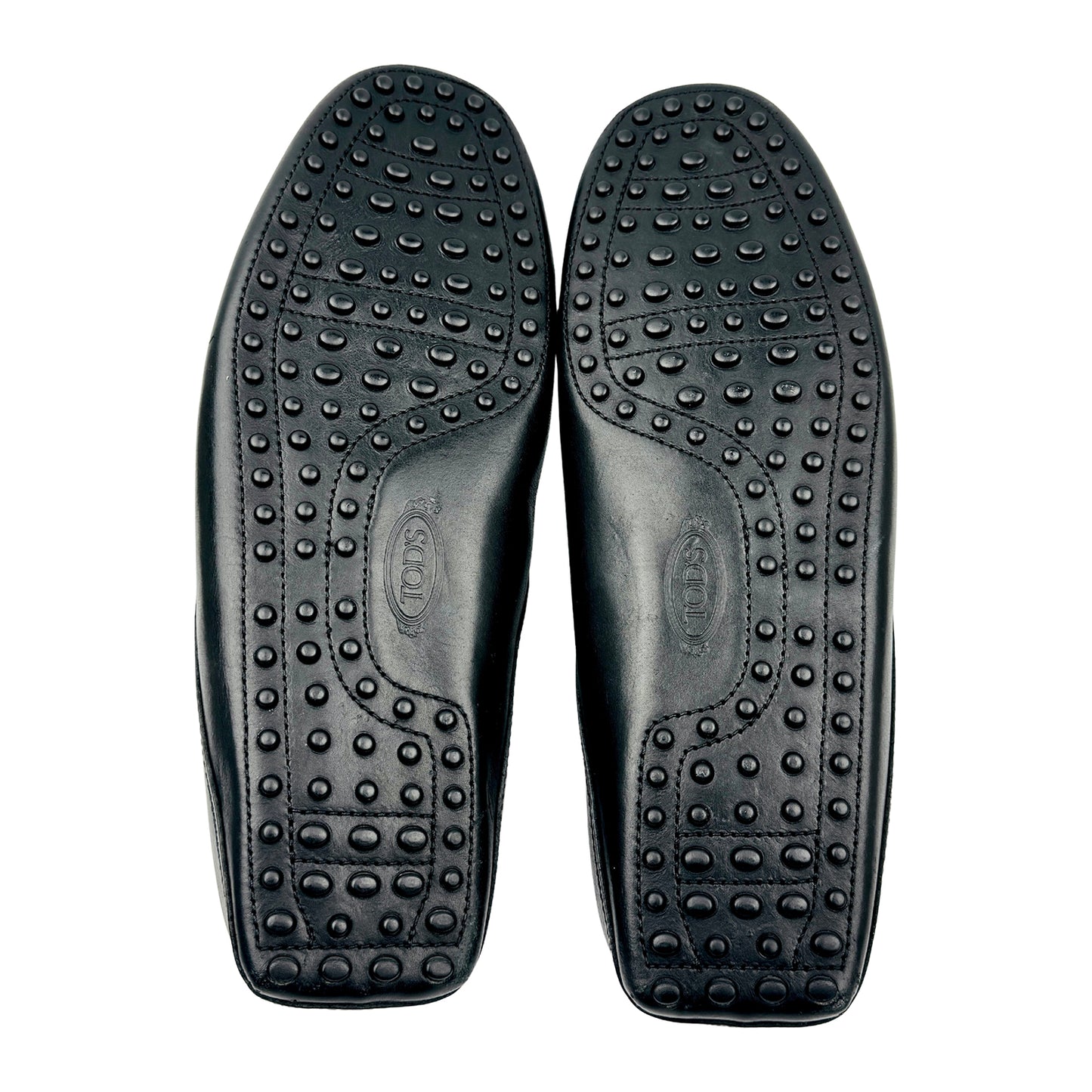 Tod's Men's Black Leather Flat Mules (Size 43/43.5)