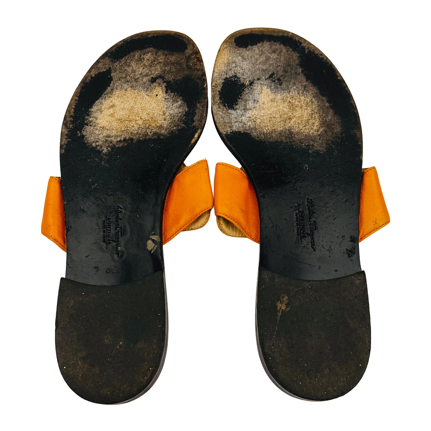 Salvatore Ferragamo Orange Flip Flops (Size 39)