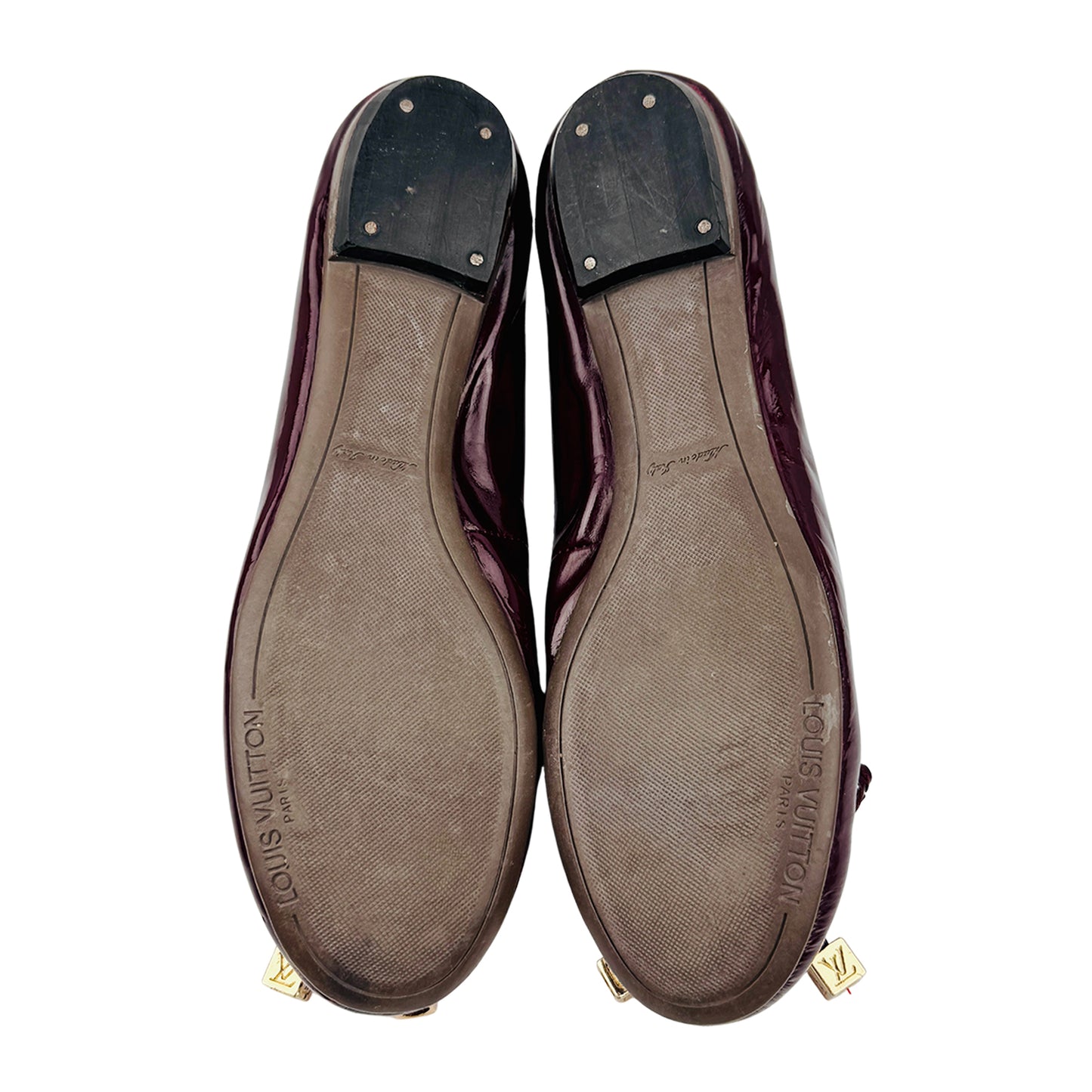 Louis Vuitton Debbie Burgundy Ballet Flats (Size 35)