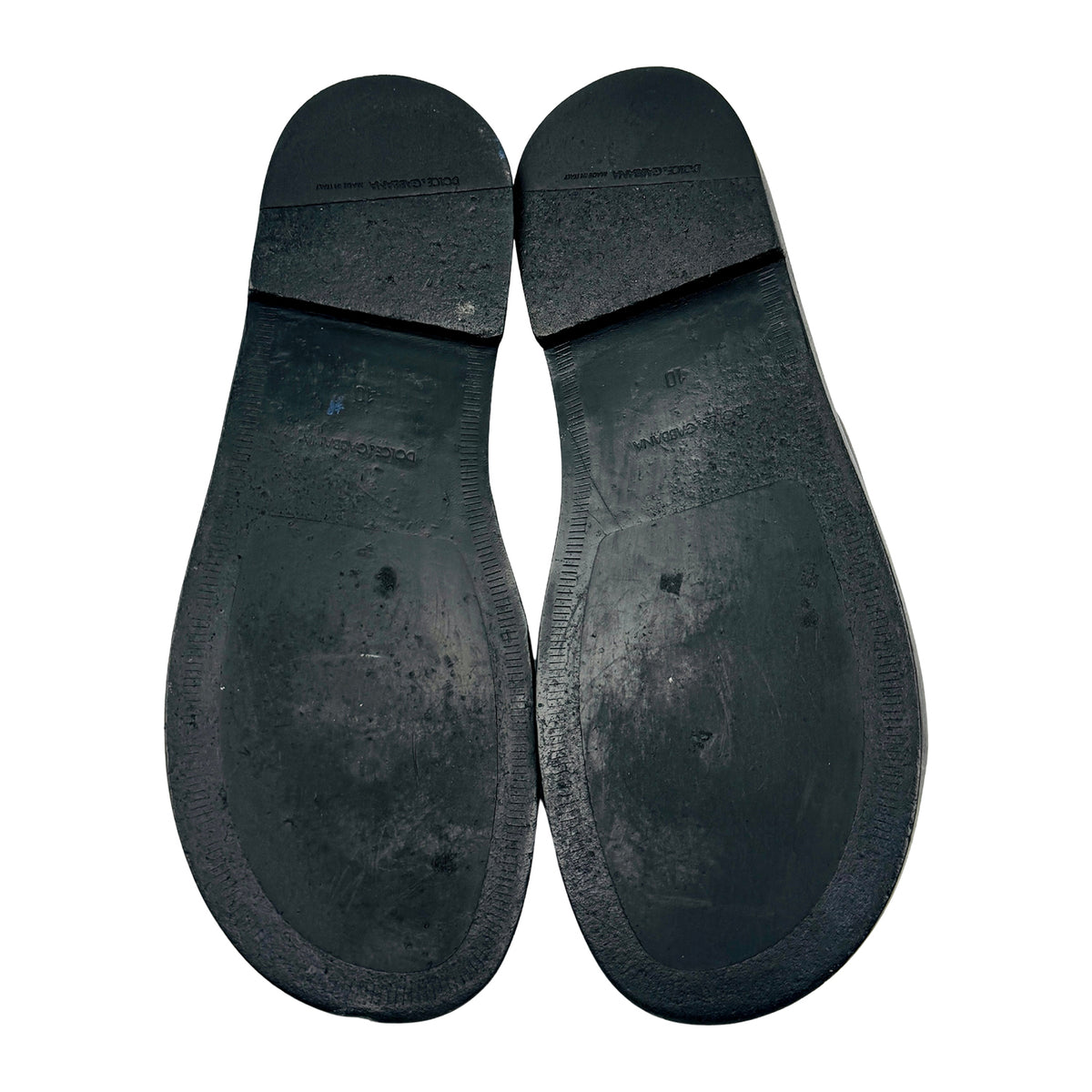 Dolce & Gabbana Calfskin Leather Slides (Size 44/44.5) - A80397A036380999