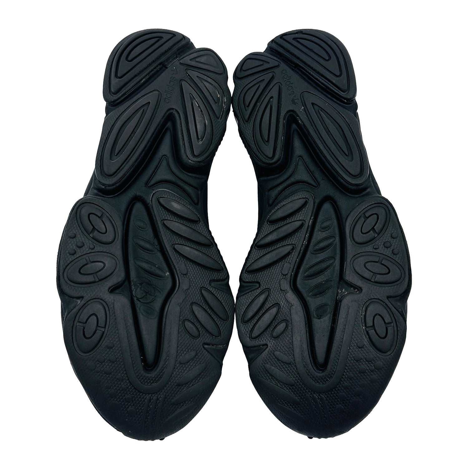Outsole image of Adidas Men's Black Ozweego Sneakers (Size 43.5) - EE6999