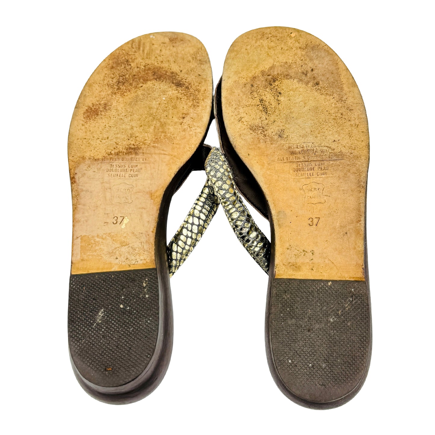 Perla Azzurra Women's Thong Sandal Slides (Size 37)