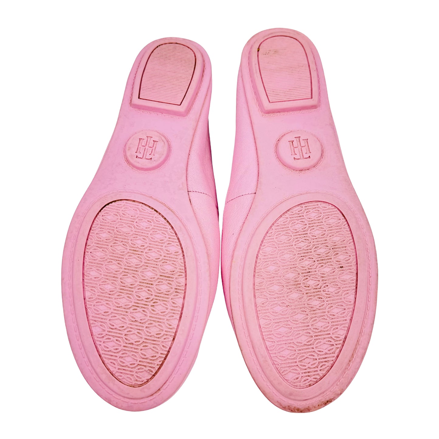 Tommy Hilfiger Women's Pink Leather Flats (Size 38)