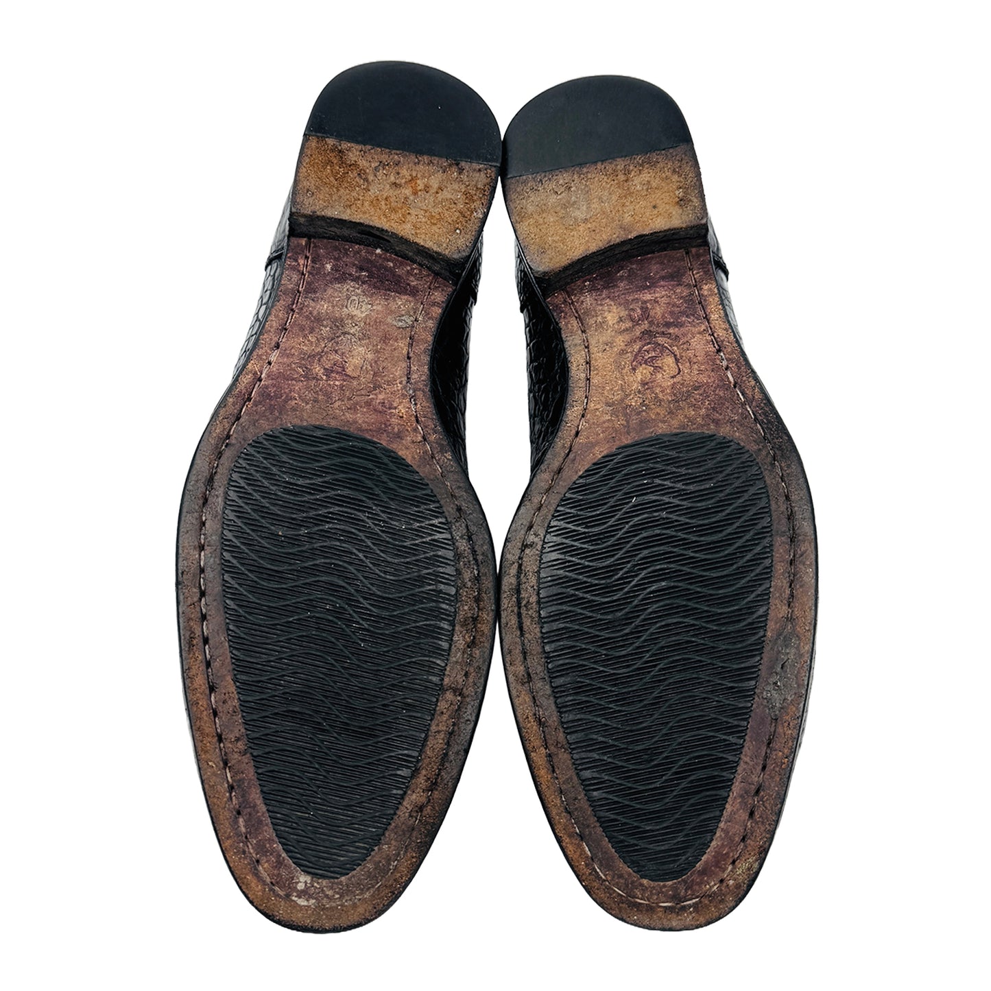 Saint Laurent Men's Crocodile Leather Black Loafers (Size 40/40.5)