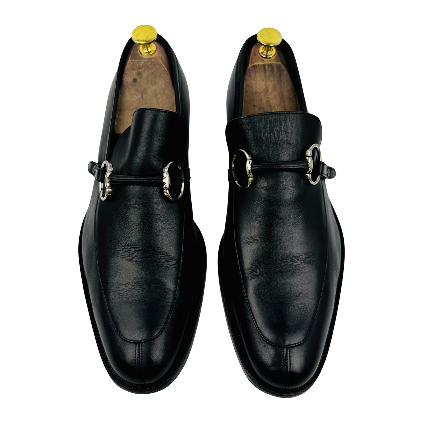 Gucci Men's Black Horsebit Loafers (Size 43/43.5) - 114418