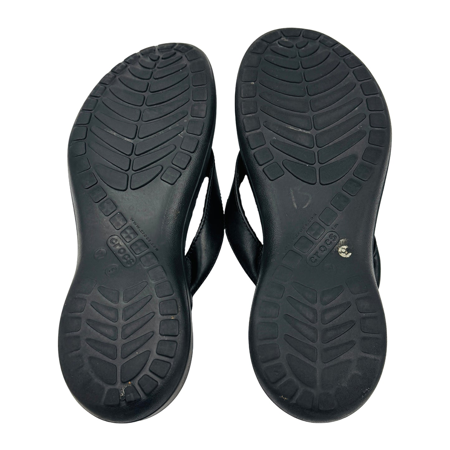 Crocs Capri V Black Foam Slippers (Size 39/39.5)