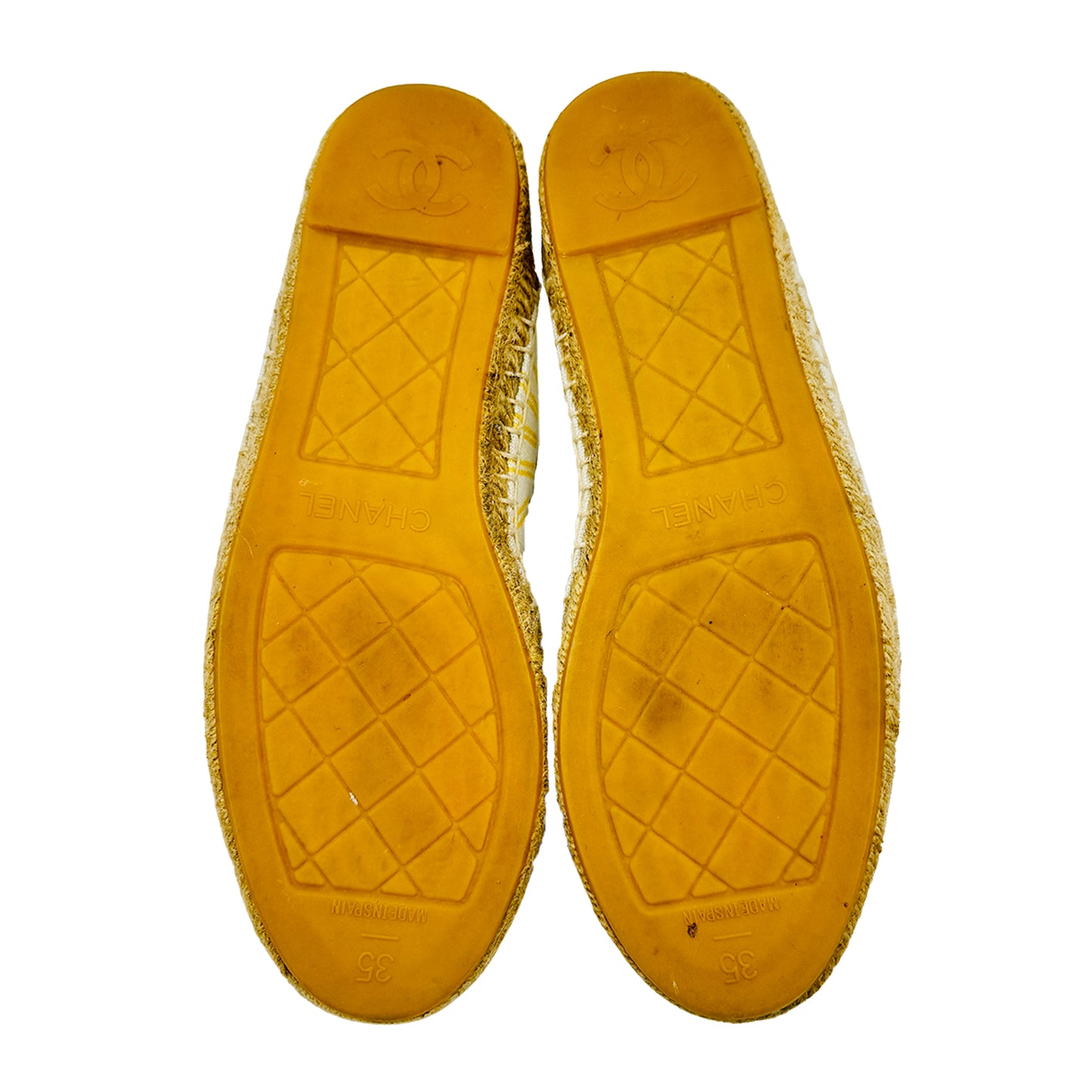 Chanel X Pharrell Off-White Espadrille Mules (Size 35)
