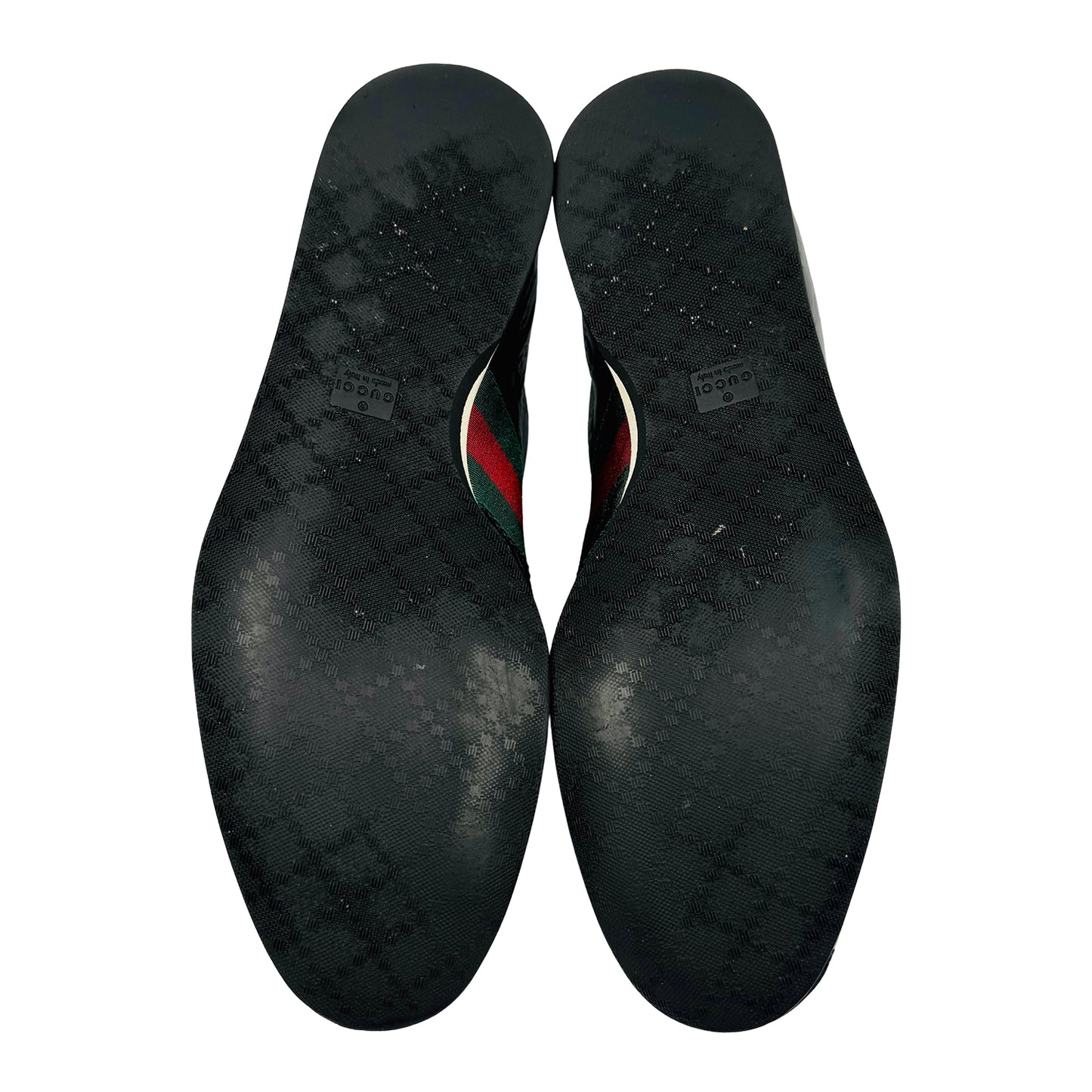 Gucci Men's Black Leather Suede Sneakers (Size 39.5/40)