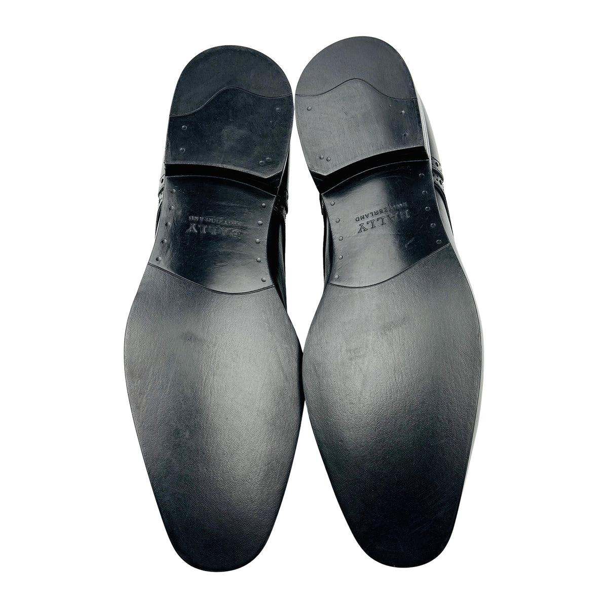 Bally Men's Black Perforated Leather Derby Shoes (Size 40/40.5)
