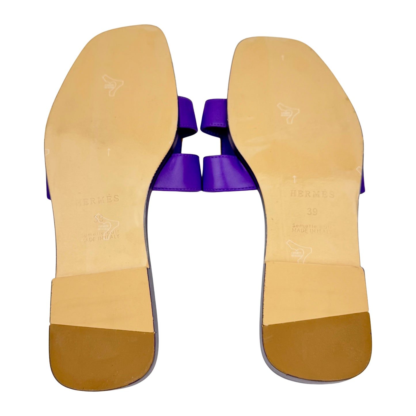 Hermès Women's Oran Purple Sandal Slippers (Size 39)
