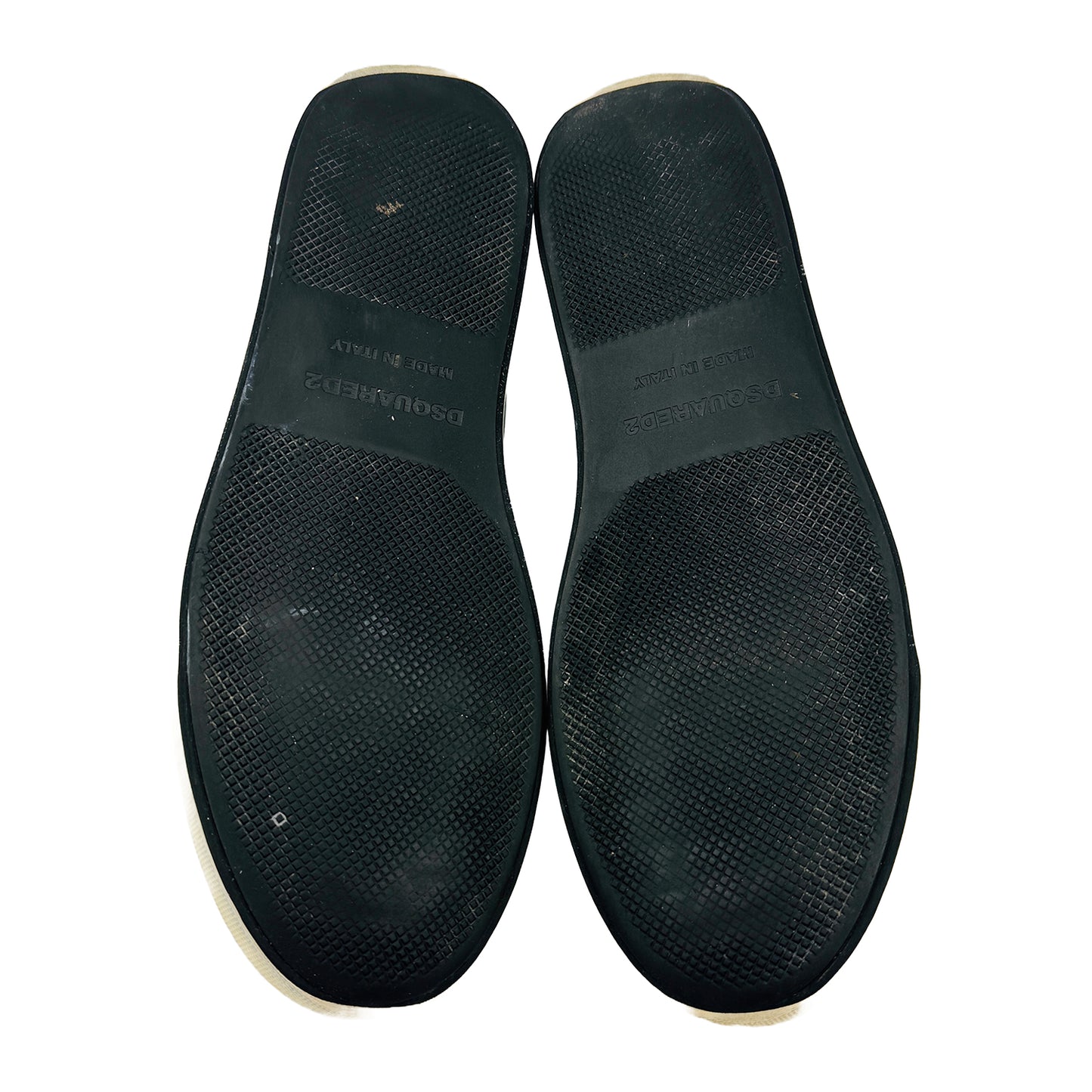 Outsole image of Dsquared2 Men's Black Slipon Sneakers (Size 41/41.5)