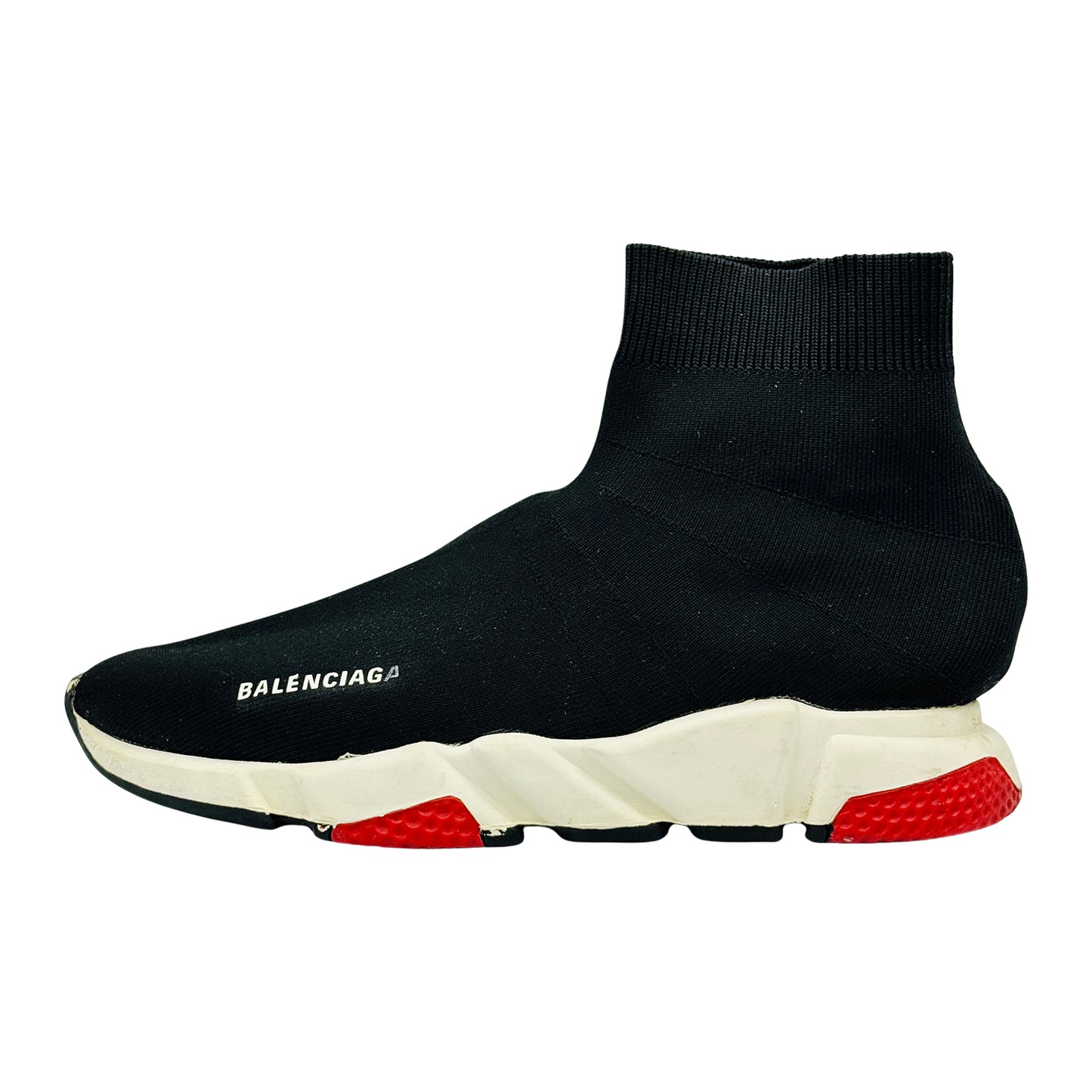 Balenciaga Speed Trainer 'Black White Red' Shoes (Size 44)