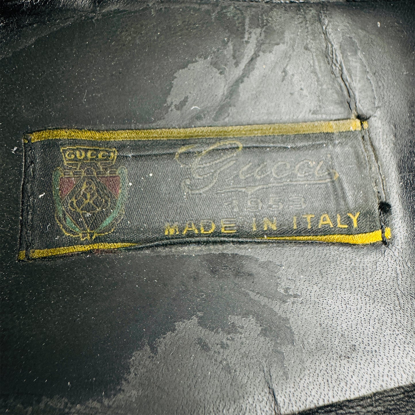 Gucci Black Croc-Embossed Horsebit Loafers (Size 42/42.5)