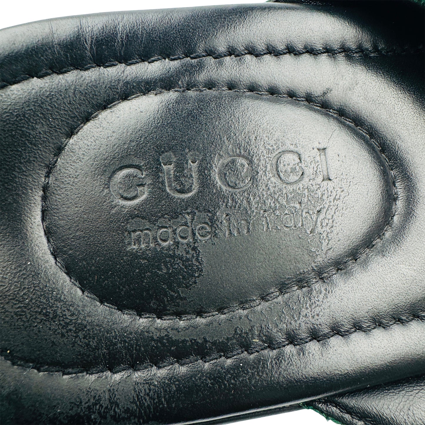 Gucci Men's Black Leather Thong Sandal Slides (Size 44) - 429362