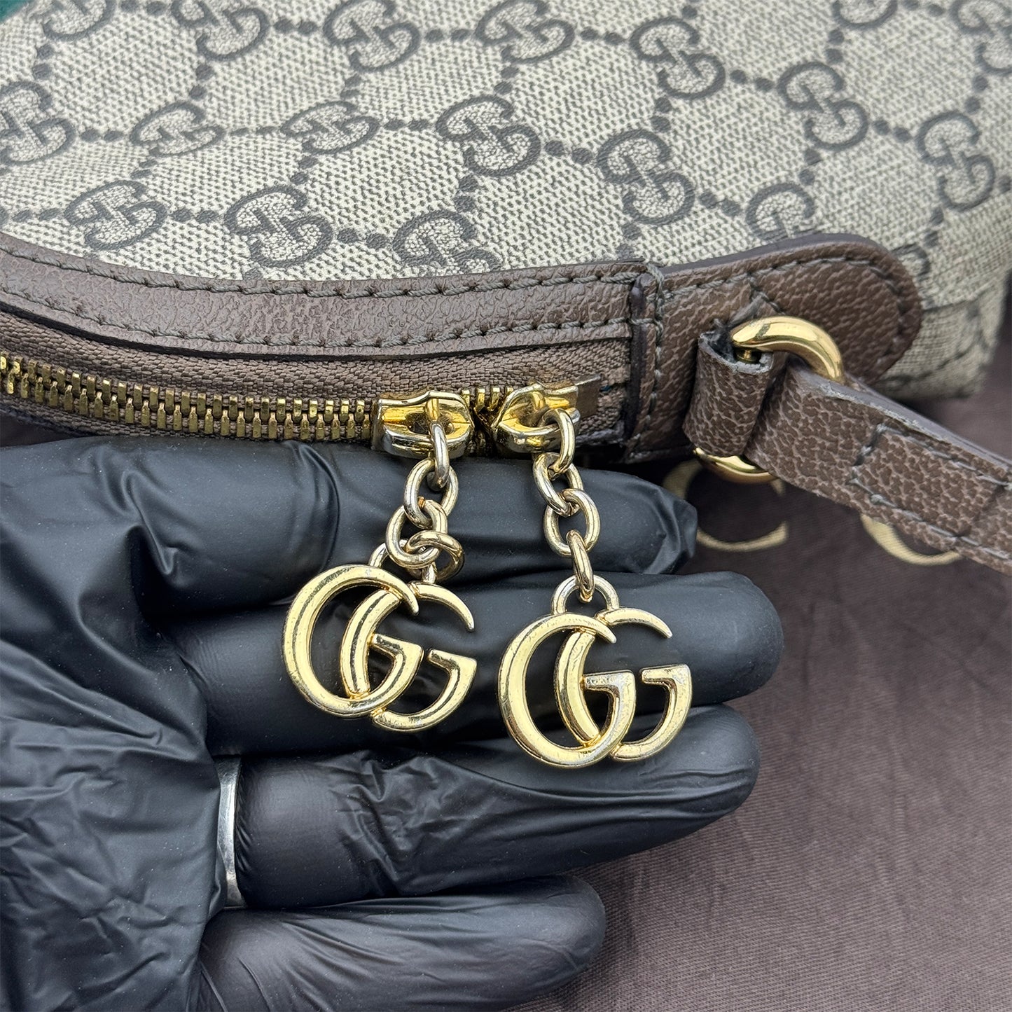 Gucci GG Supreme Ophidia Dome Crossbody Bag - 499621