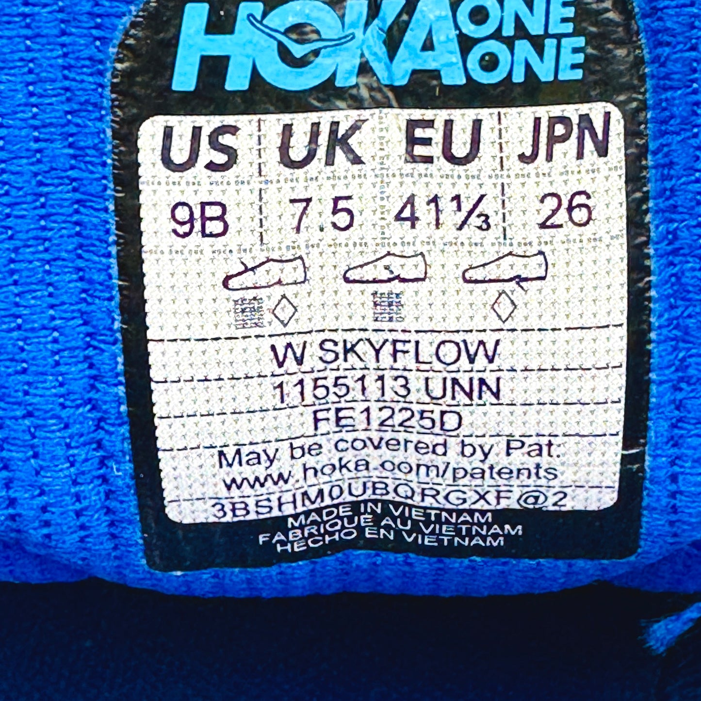 Hoka Skyflow 'Ultramarine' Shoes (Size 41/41.5) - 155113 UNN