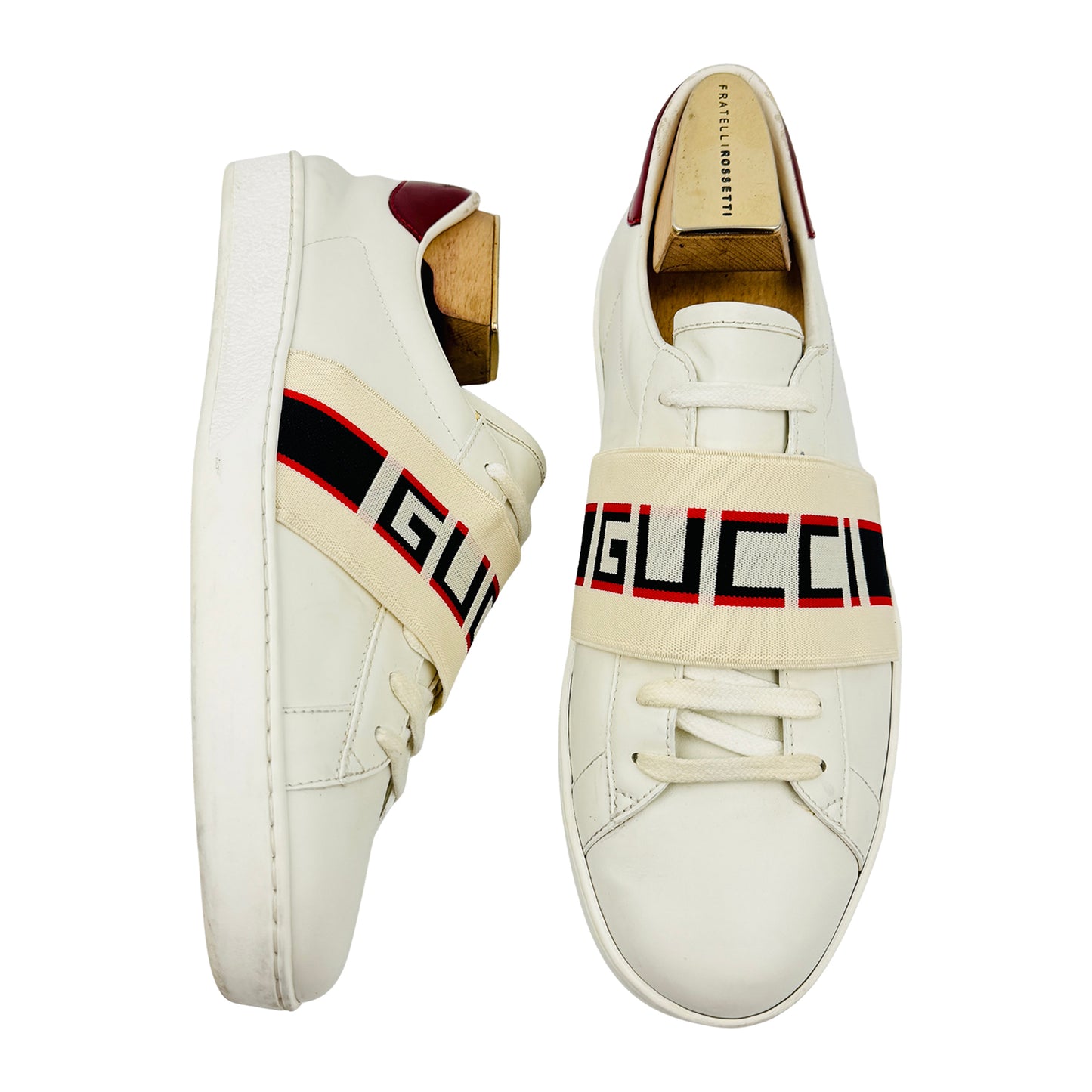 Gucci Ace Logo Stripe 'Mystic White' Shoes (Size 43)