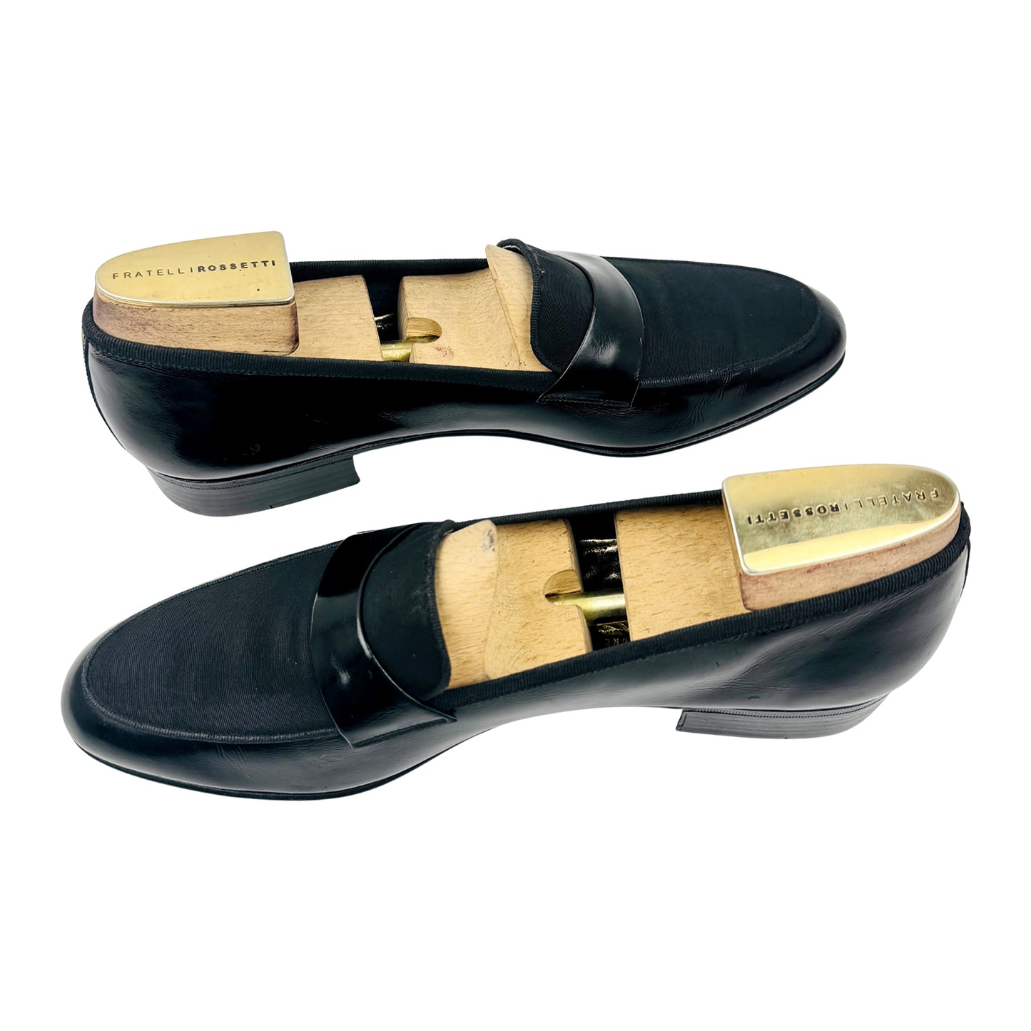 Salvatore Ferragamo Patent Leather Grosgrain Trim Loafers (Size 43)