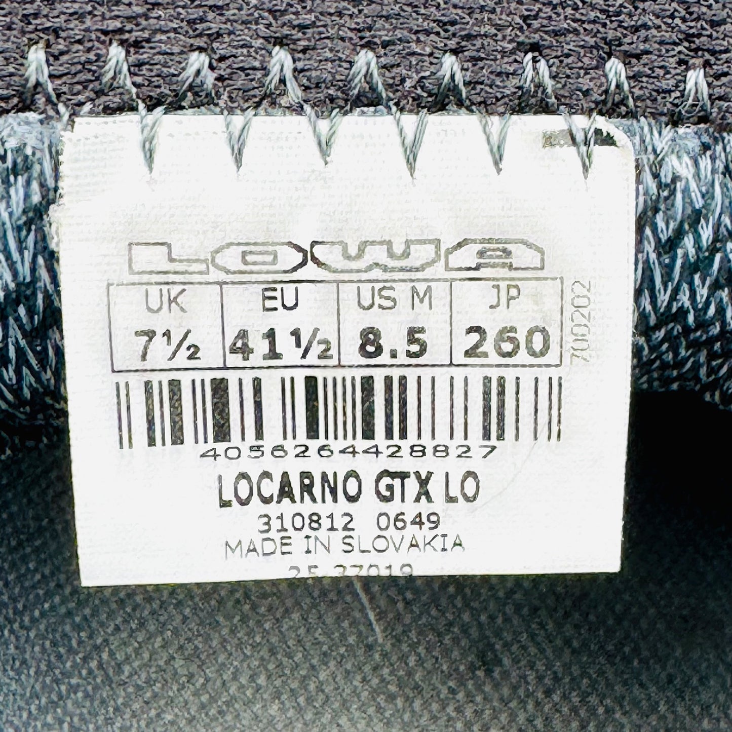 LOWA Lorcarno GTX Lo Shoe (Size 41.5) - 310812-0649