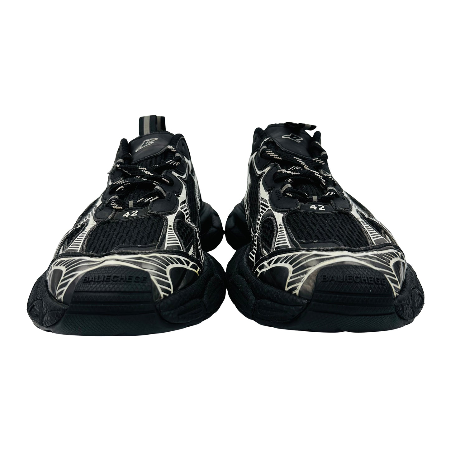 Balenciaga Men's 3XL 'Black Silver' Shoes (Size 42)