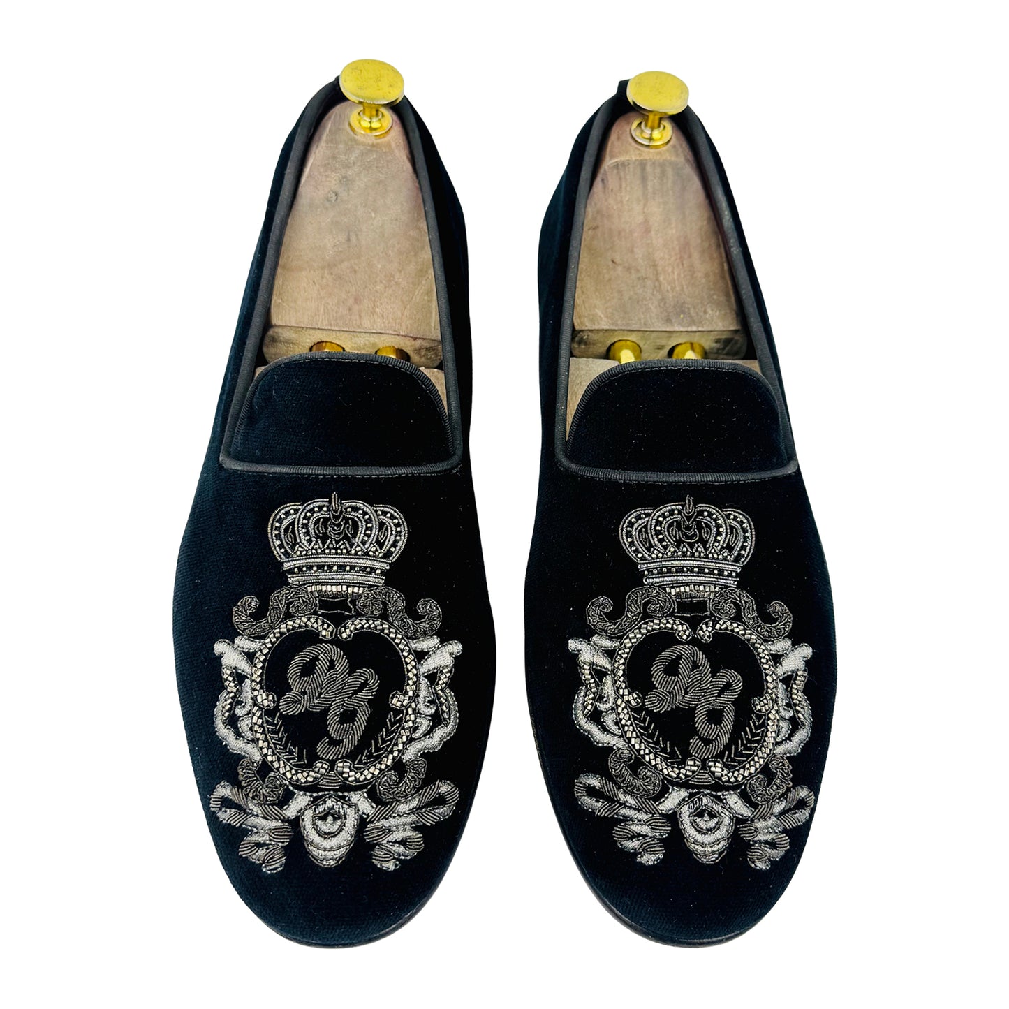 Dolce & Gabbana Men's Black Velvet Loafers (Size 42)