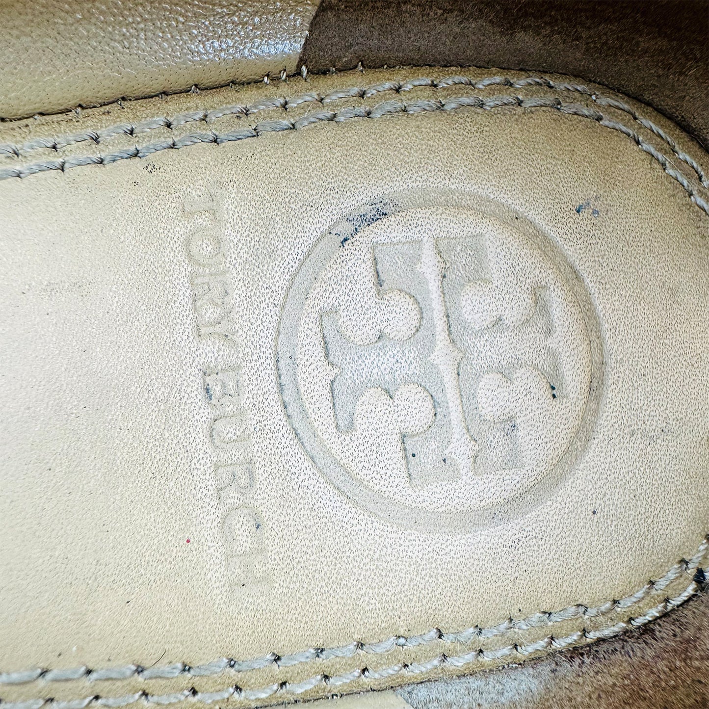 Tory Burch Women's Navy Leather Ballet Flats (Size 38/38.5)