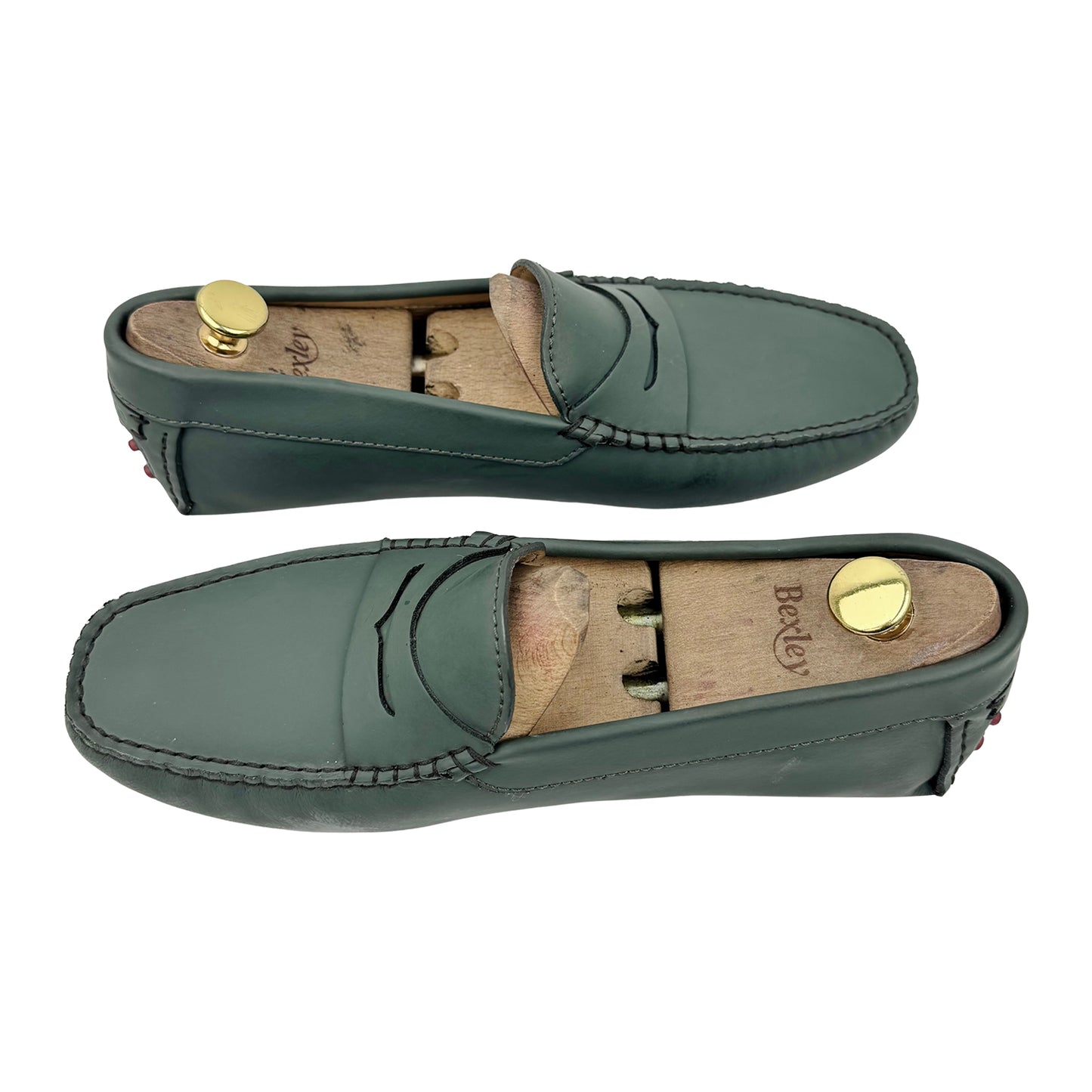 Calibre Men's Dark Green Driving Loafers (Size 42)