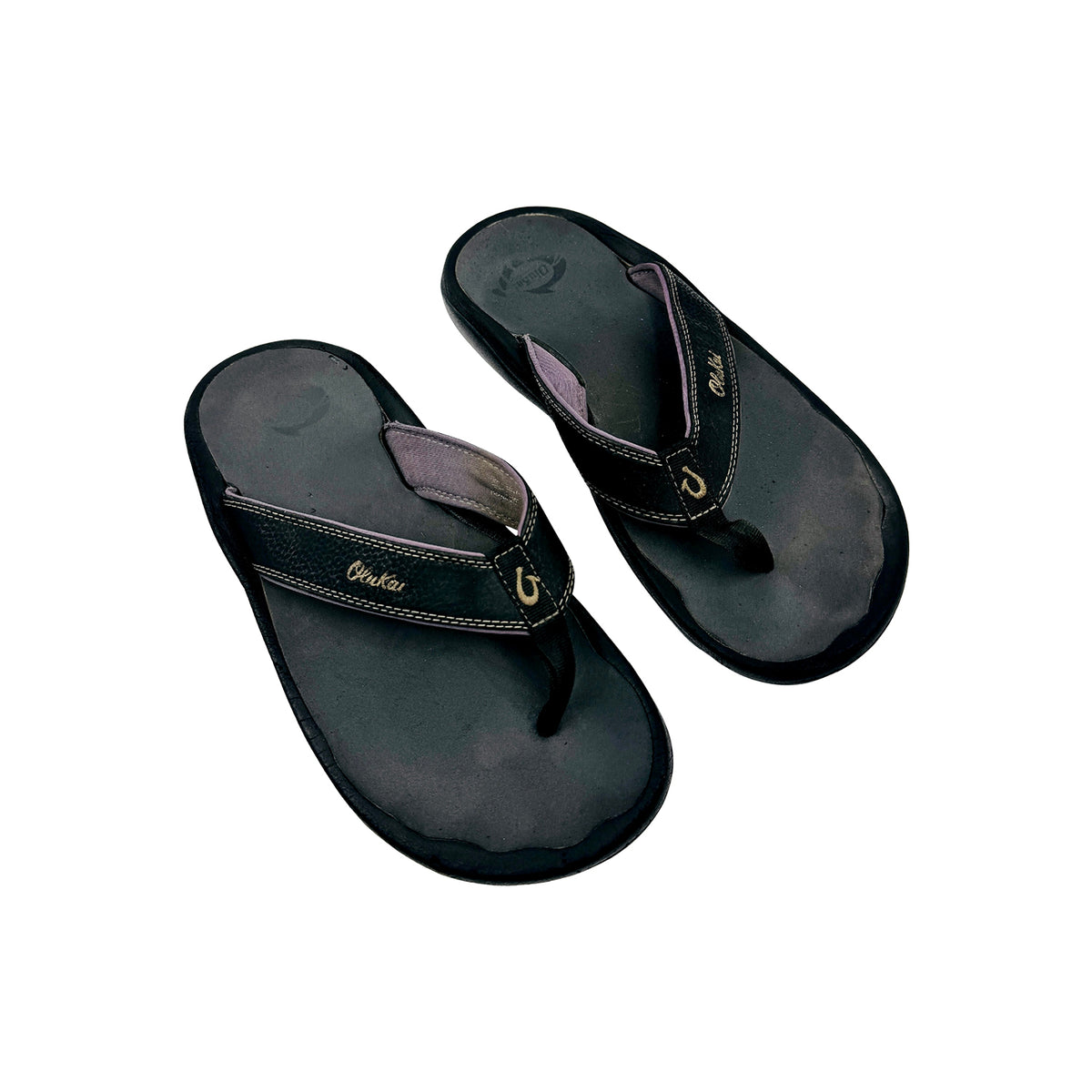 OluKai Men's Ohana Black Flip Flops (Size 44) - 10110-4042