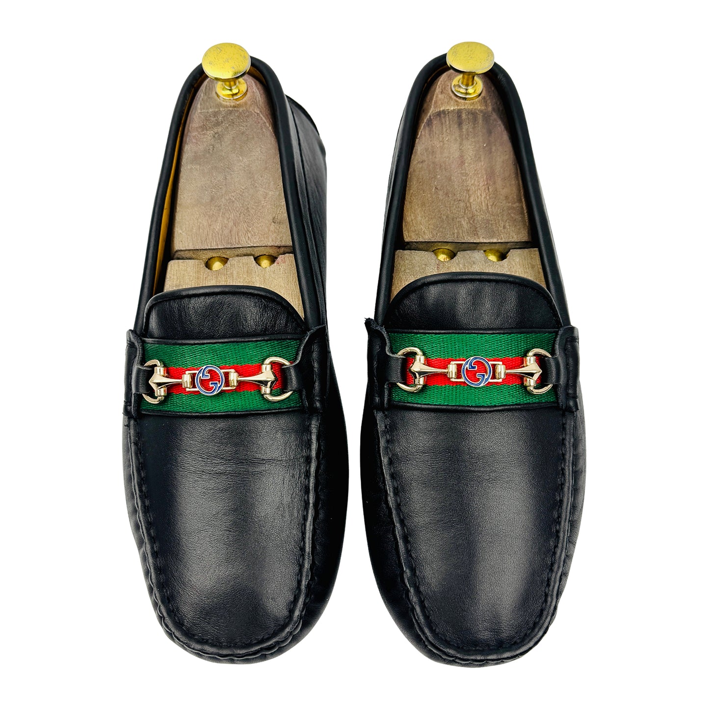 Gucci Men's Ayrton Black Leather Loafers (Size 42)