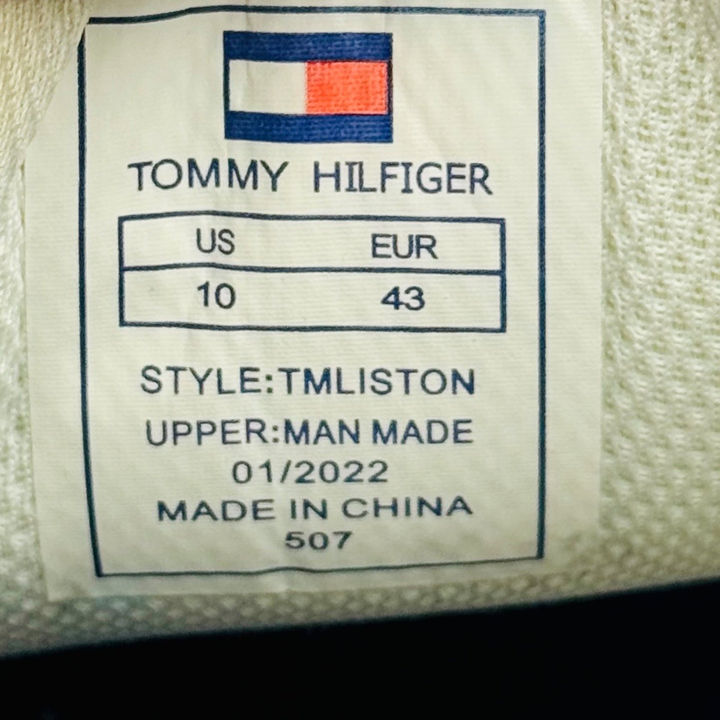 Tommy Hilfiger Men's Liston White Sneakers (Size 43) - TMLISTON