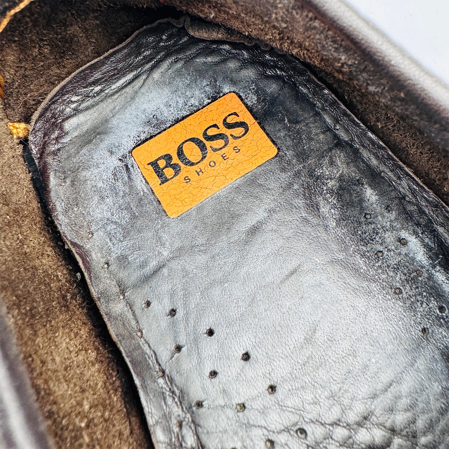 Hugo Boss Men's Brown Leather Driving Loafers (Size 41.5/42)