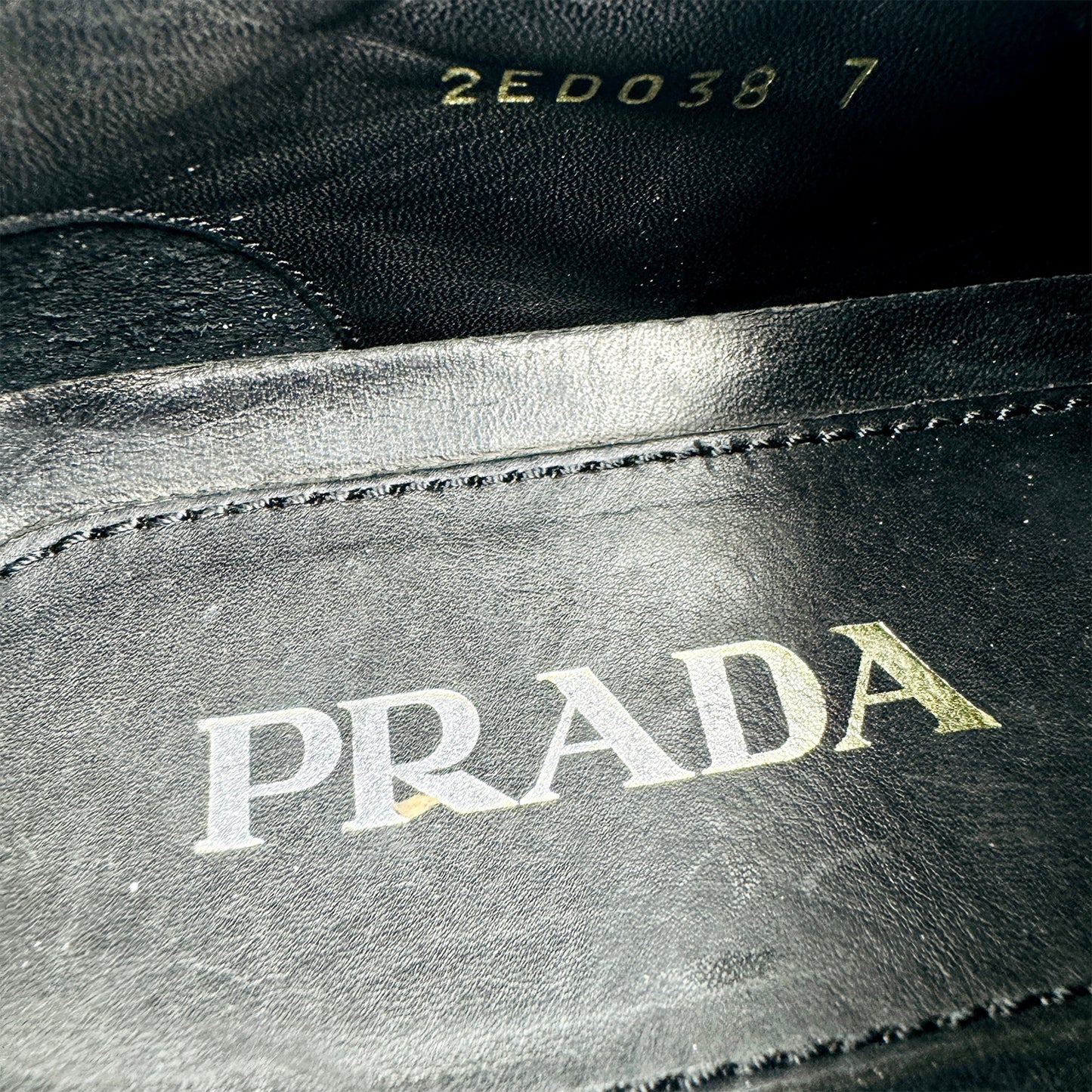 Prada Men's Black Leather Sneakers (Size 42)