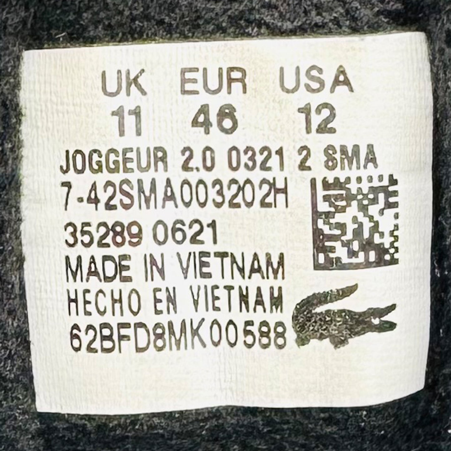 Lacoste Joggeur 2.0 Black Sneakers (Size 46) - 7-42SMA0032-02H