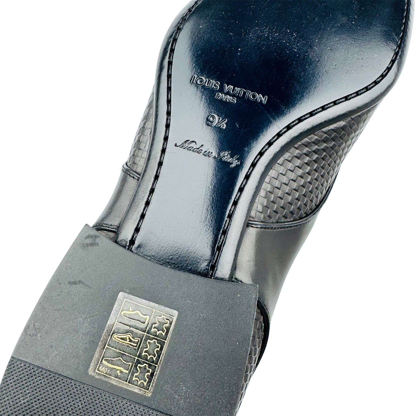 Louis Vuitton Elastic Damier Embossed Black Shoes (Size 44)