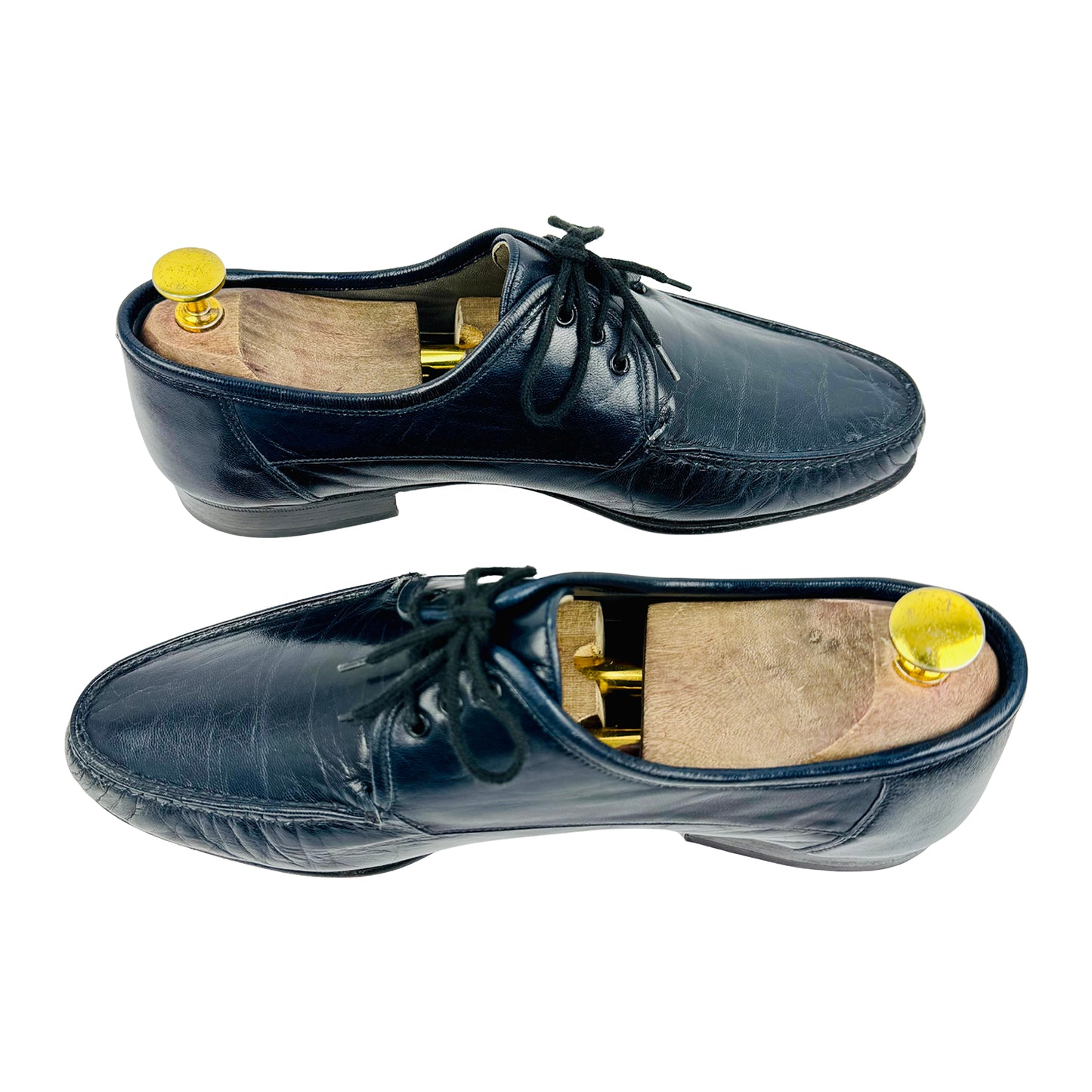 Bally Men's Navy Calf Leather Boat Shoes (Size 42.5)