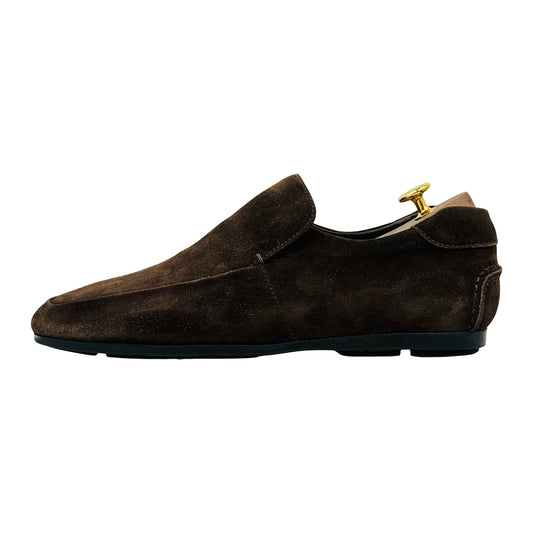 Prada Men's Dark Brown Suede Loafers (Size 42.5/43)