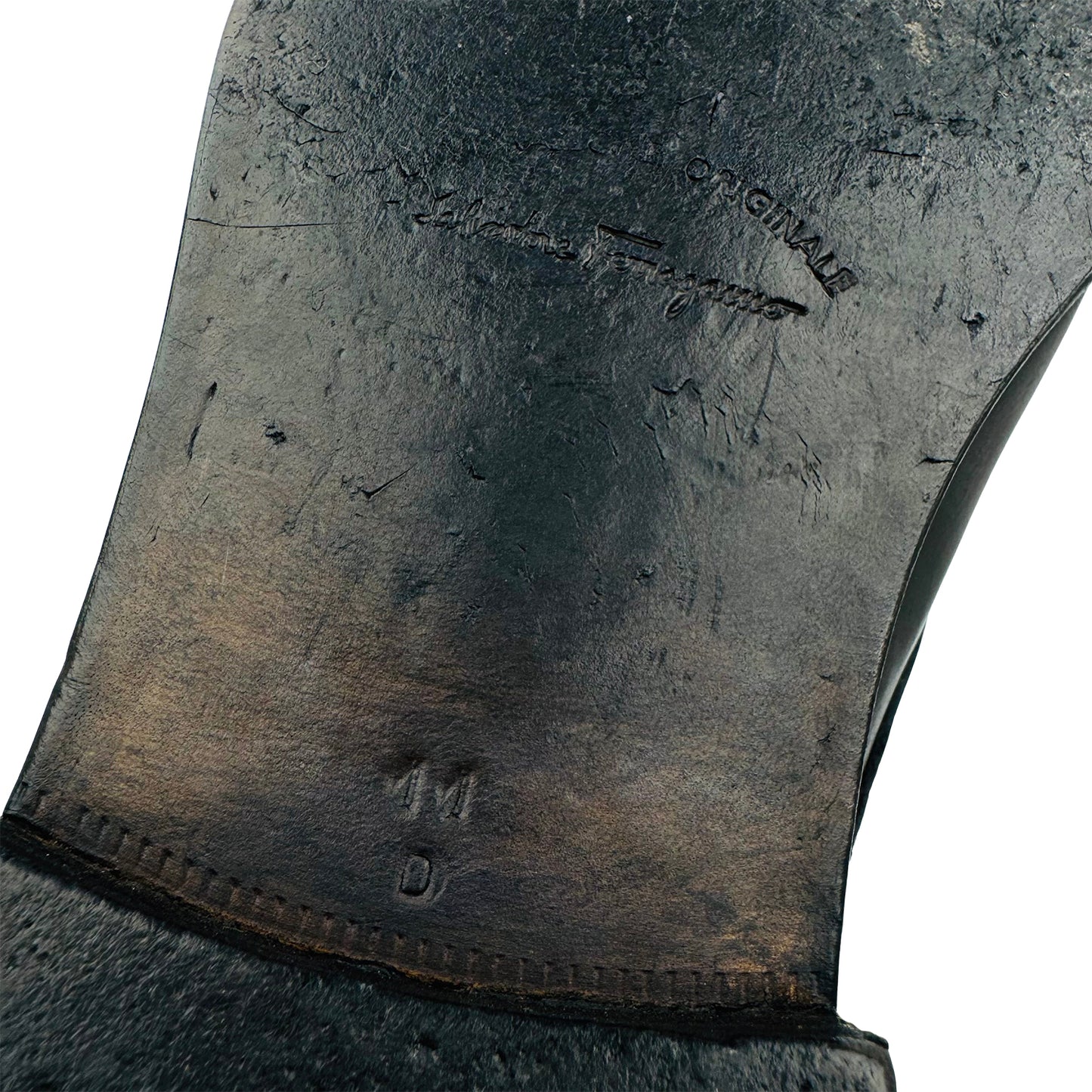 Salvatore Ferragamo Black Leather Derby Shoes (Size 44/44.5)