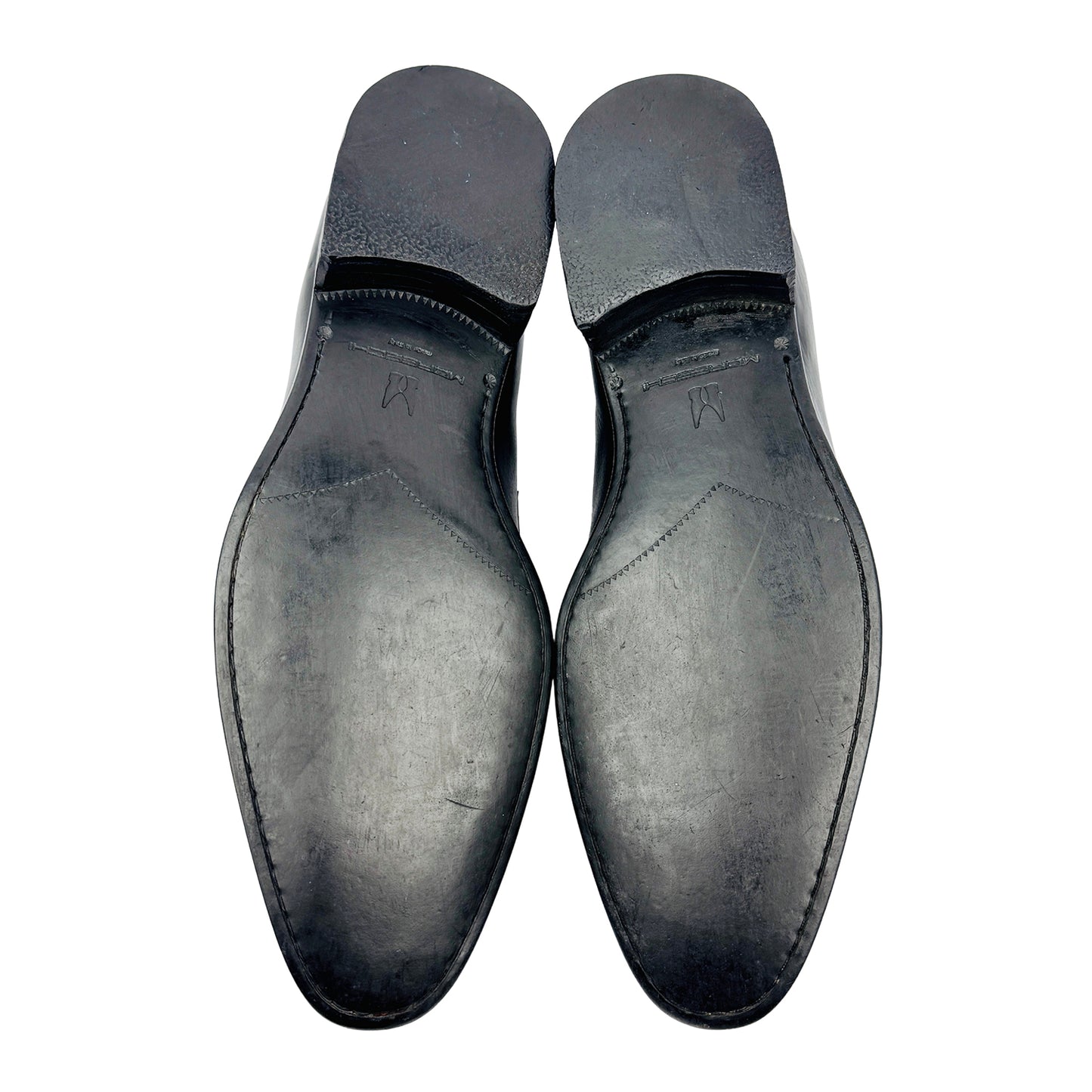 Moreschi Men's Black Leather Loafers (Size 44/44.5)
