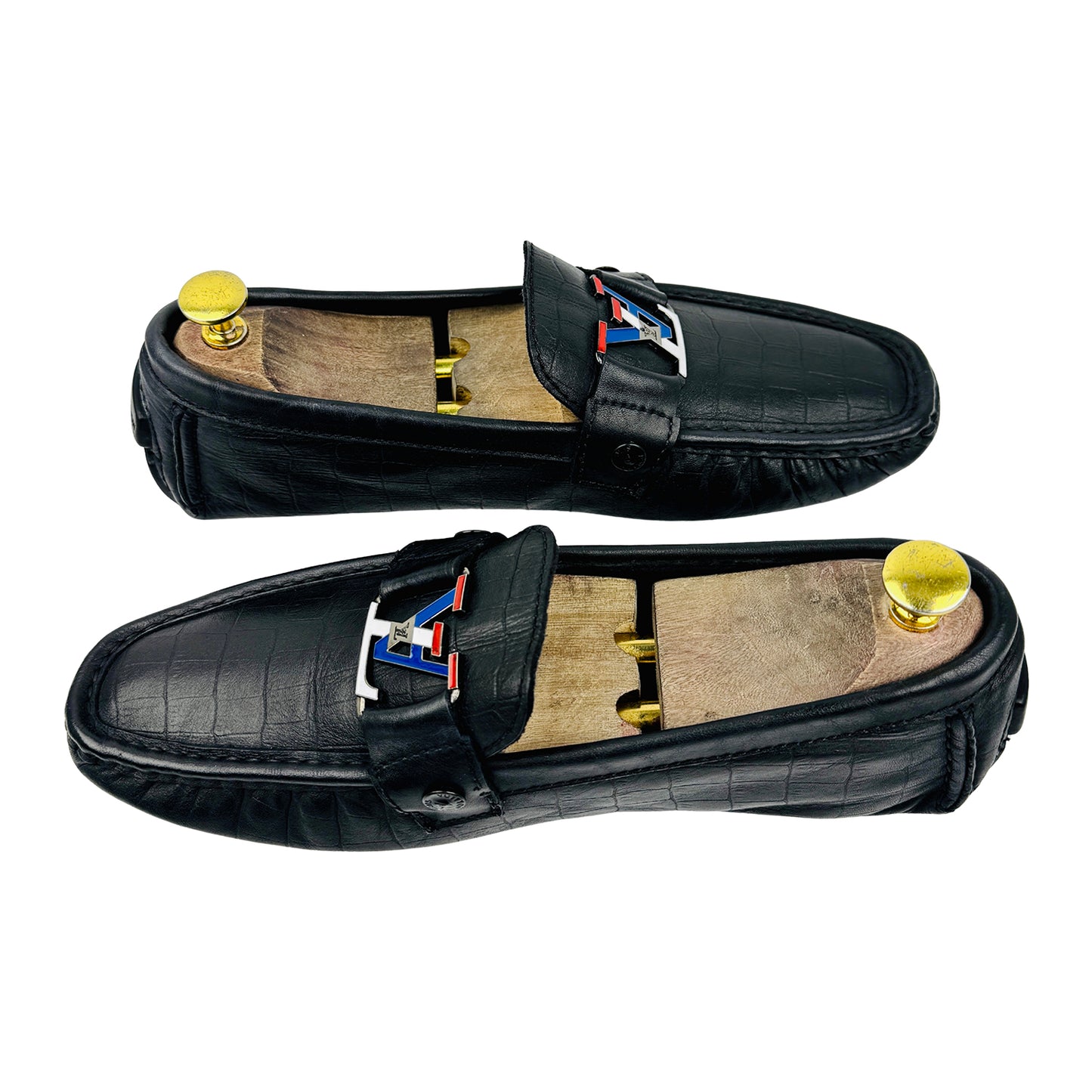 Louis Vuitton Monte Carlo Croc Embossed Leather Loafers (Size 41/41.5)