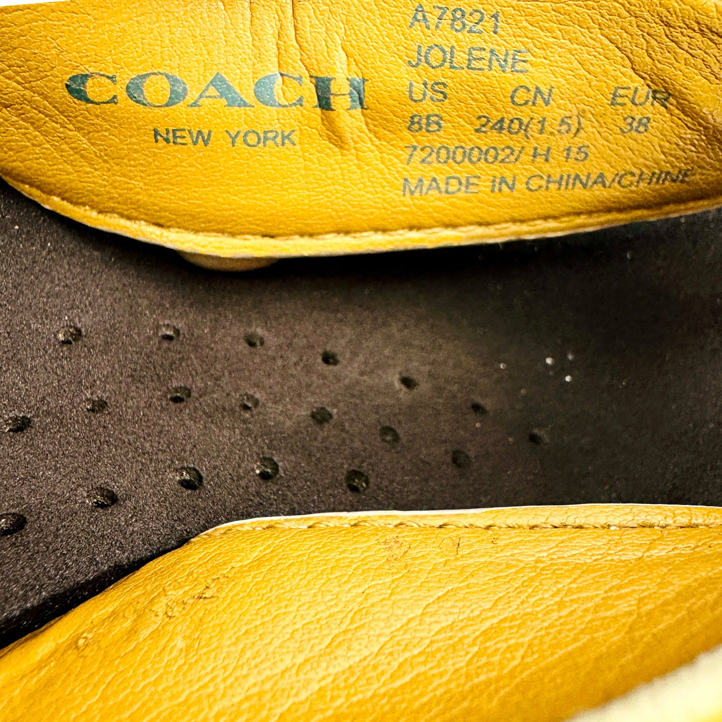 Coach Jolene Black Thong Flip Flops (Size 38)