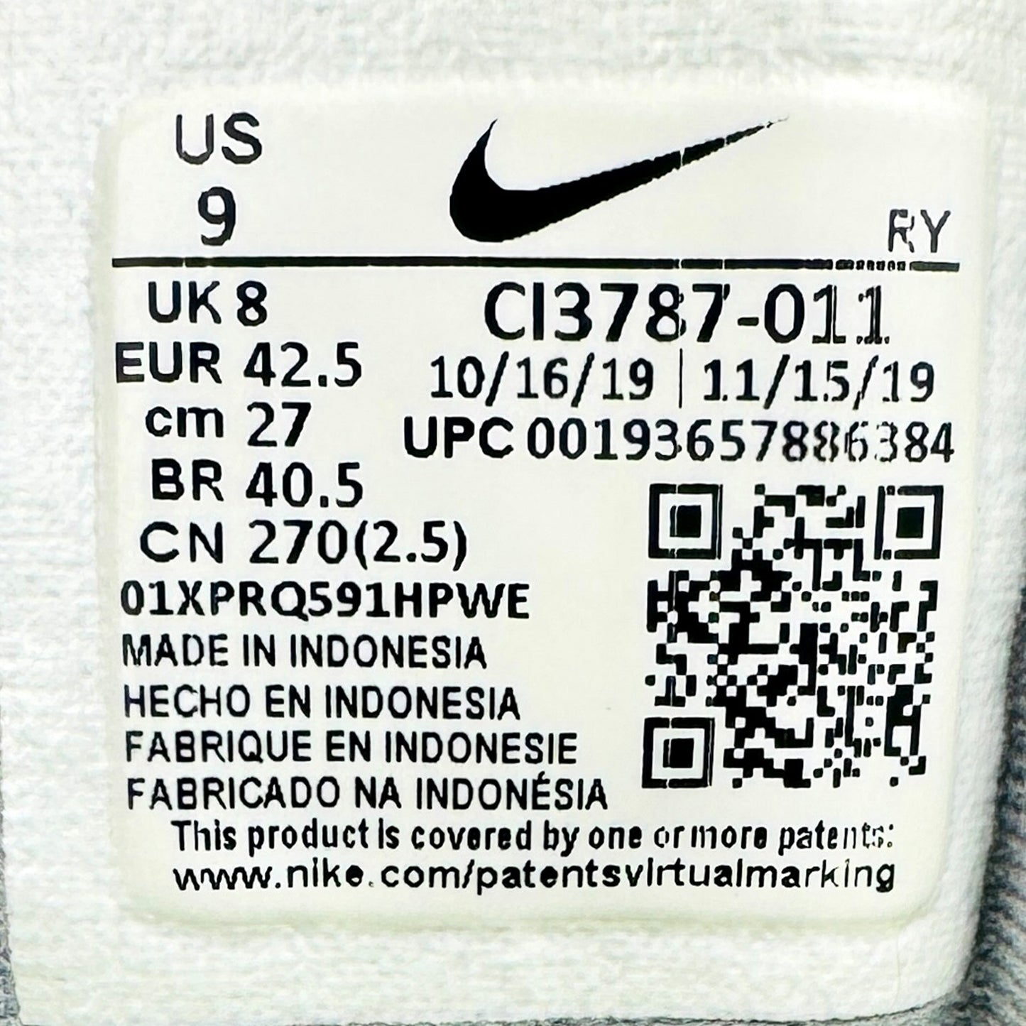 Nike Men's Quest 2 Sneakers (Size 42.5) - CI3787-011