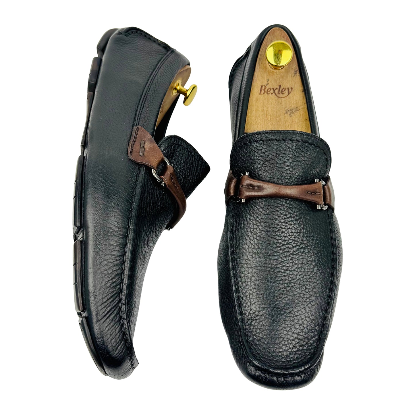 Salvatore Ferragamo Granprix Grained Leather Loafer (Size 43.5)