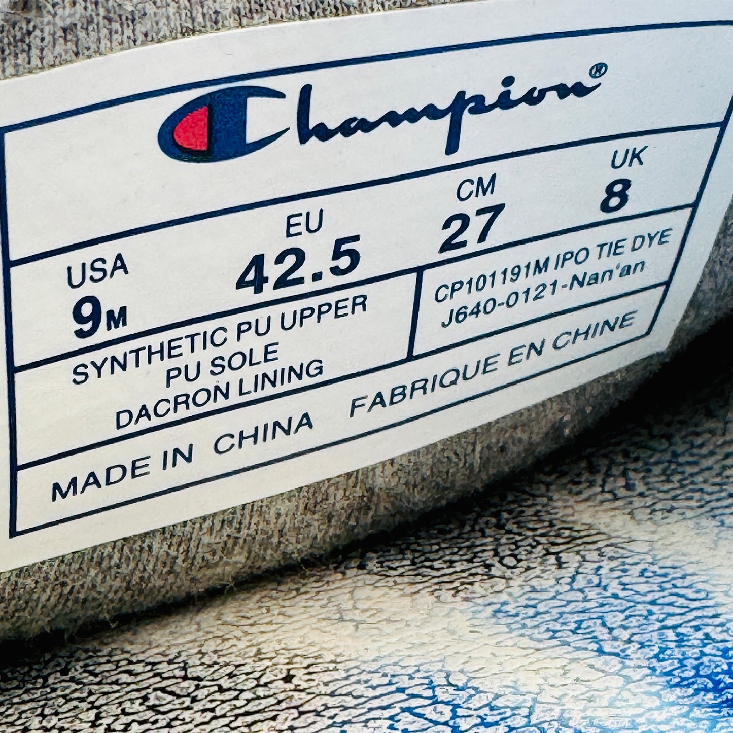 Champion IPO Tie Dye Slides (Size 42.5) - CP101191M