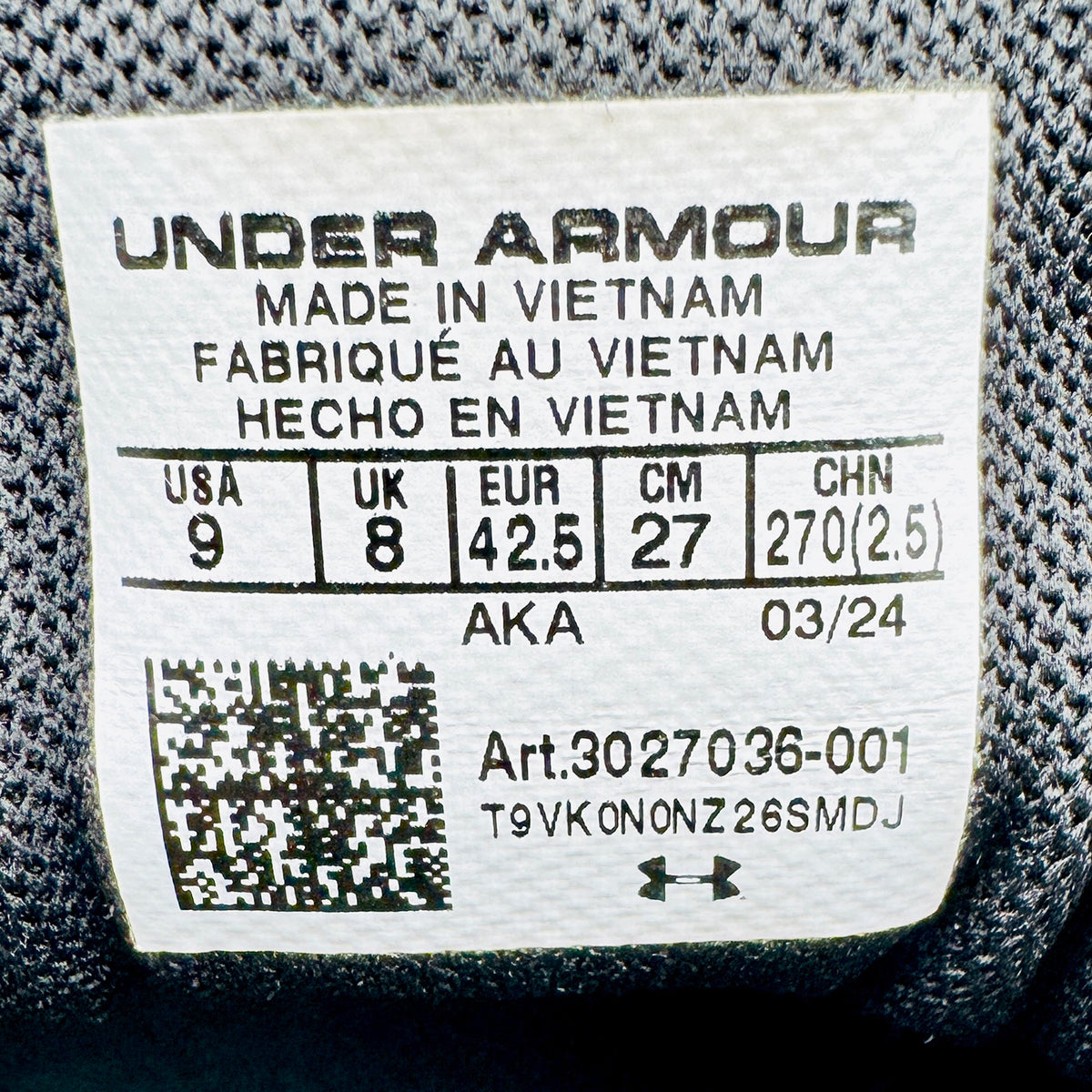 Under Armour Charged Assert 10 Camo Shoes (Size 42) - 3027036-001
