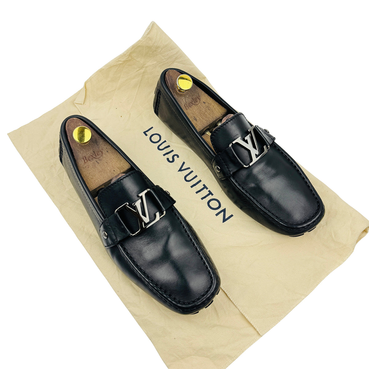 Louis Vuitton Monte Carlo Black Leather Driving Loafers (Size 43/43.5)
