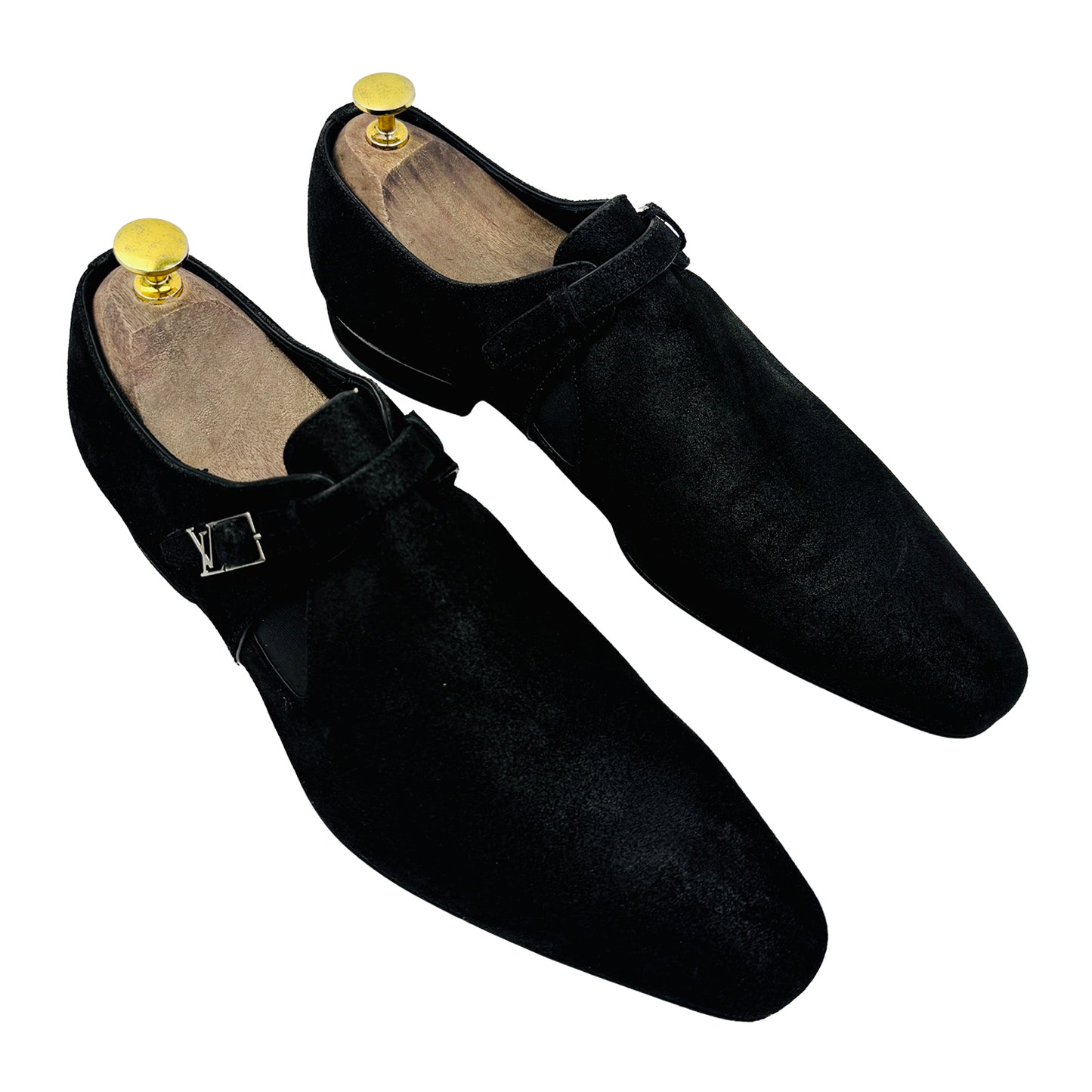 Louis Vuitton Men's Suede Monkstrap Shoes (Size 42.5)