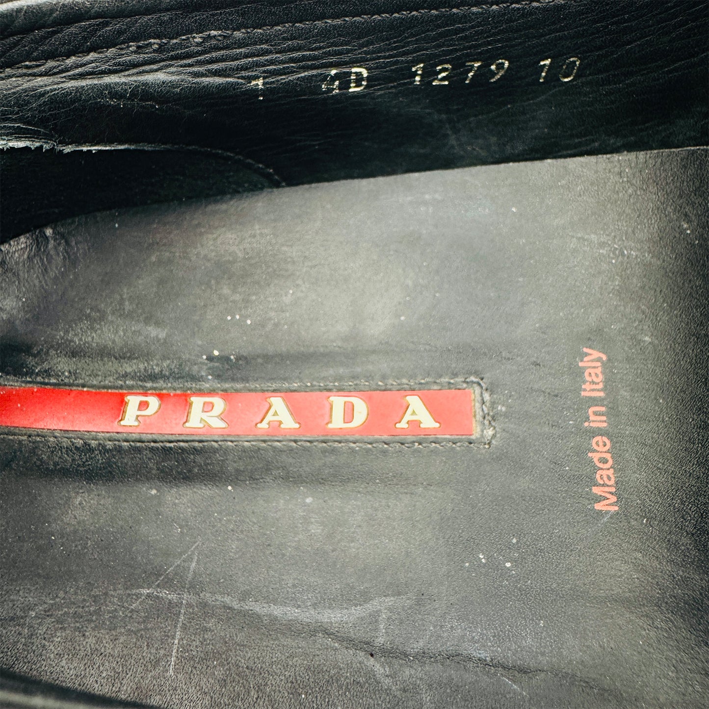 Prada Men's Black Leather Loafers (Size 43.5)