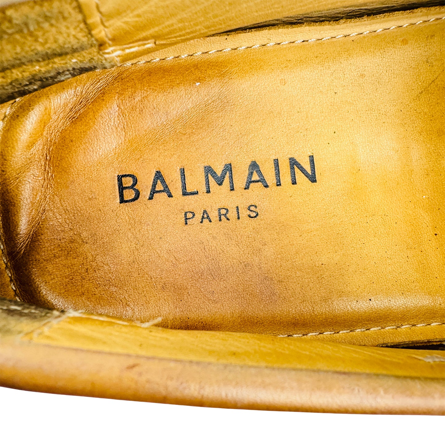 Balmain Men's Brown Leather Loafers (Size 41)