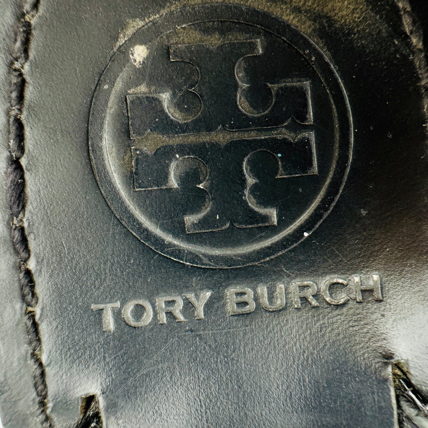 Tory Burch Breely Black Flip Flops (Size 36.5)