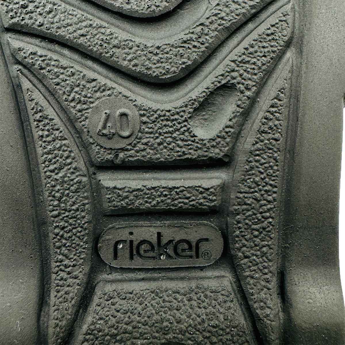 Rieker Black Leather Velcro Strap Sandals (Size 40)